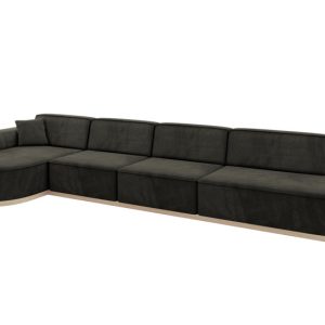 Narożnik lewostronne bez funkcji spania MARI-L3-v1 413x171x83 cm Czarny 729248