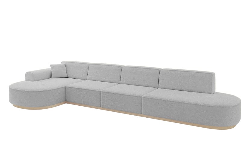Narożnik lewostronne bez funkcji spania MARI-L3-v1 413x171x83 cm Jasnoszary 729409