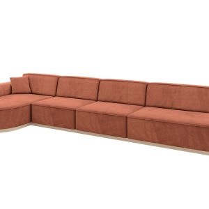 Narożnik lewostronne bez funkcji spania MARI-L3-v1 413x171x83 cm Morelowy 729325