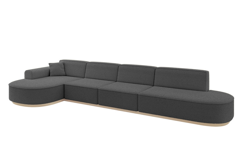 Narożnik lewostronne bez funkcji spania MARI-L3-v1 413x171x83 cm Szary 729183