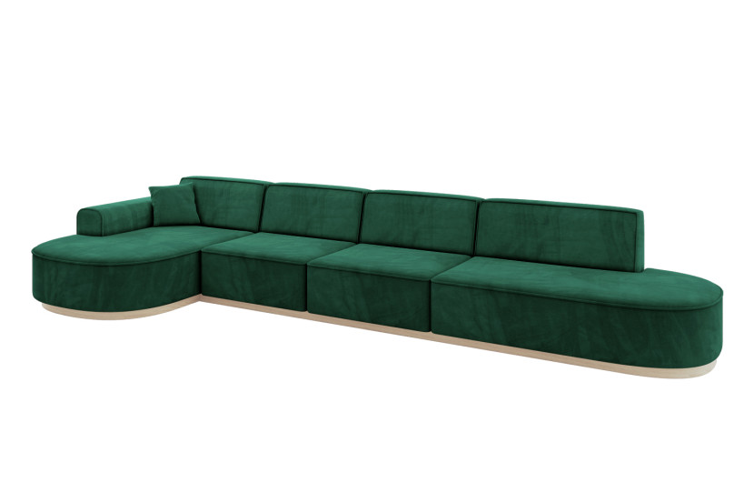 Narożnik lewostronne bez funkcji spania MARI-L3-v1 413x171x83 cm Zielony 729307