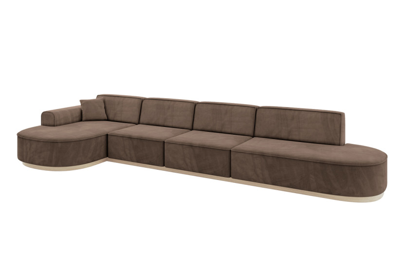 Narożnik lewostronne bez funkcji spania MARI-L3-v1 413x171x83cm Brązowy 729193