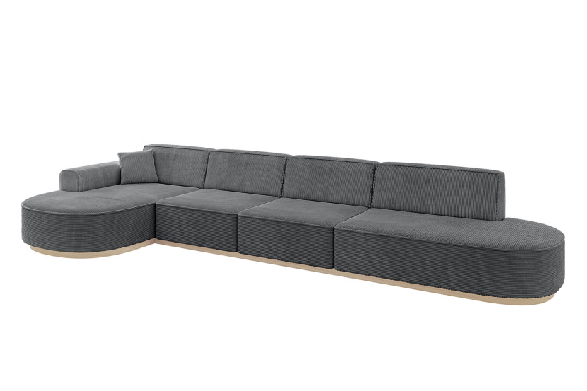 Narożnik lewostronne bez funkcji spania MARI-L3-v1 413x171x83cm Ciemnoszary 729265