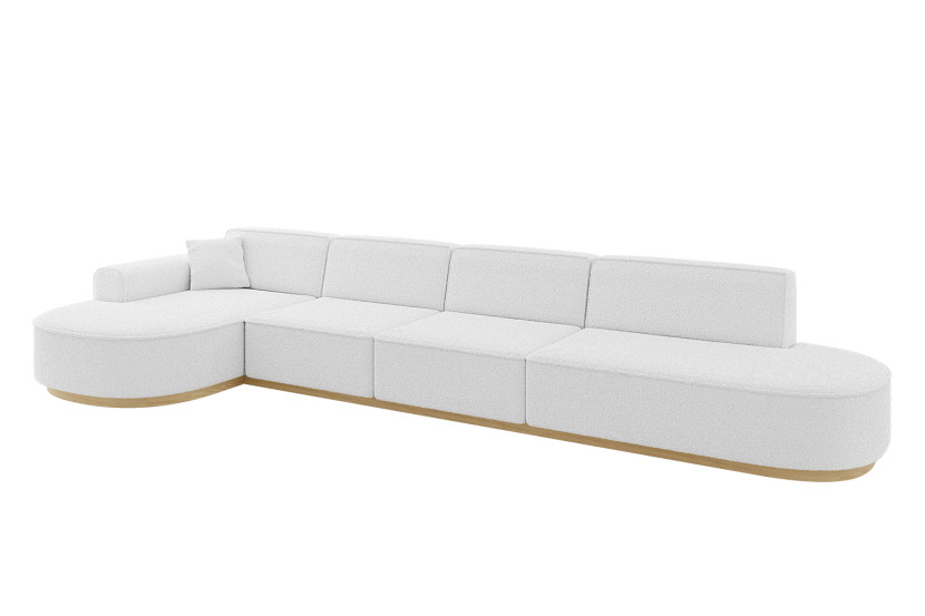 Narożnik lewostronne bez funkcji spania MARI-L3-v2 413x171x83 cm Biały 729217