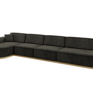 Narożnik lewostronne bez funkcji spania MARI-L3-v2 413x171x83 cm Czarny 729387 Narożnik lewostronne bez funkcji spania MARI-L3-v2 413x171x83 cm Czarny 729387