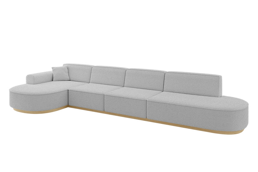 Narożnik lewostronne bez funkcji spania MARI-L3-v2 413x171x83 cm Jasnoszary 729262
