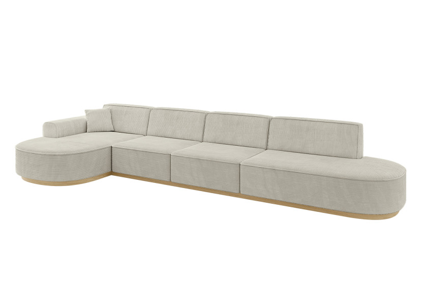 Narożnik lewostronne bez funkcji spania MARI-L3-v2 413x171x83 cm Kremowy 729411