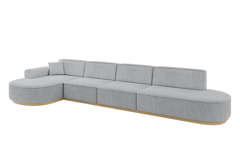 Narożnik lewostronne bez funkcji spania MARI-L3-v2 413x171x83 cm Szary 729426