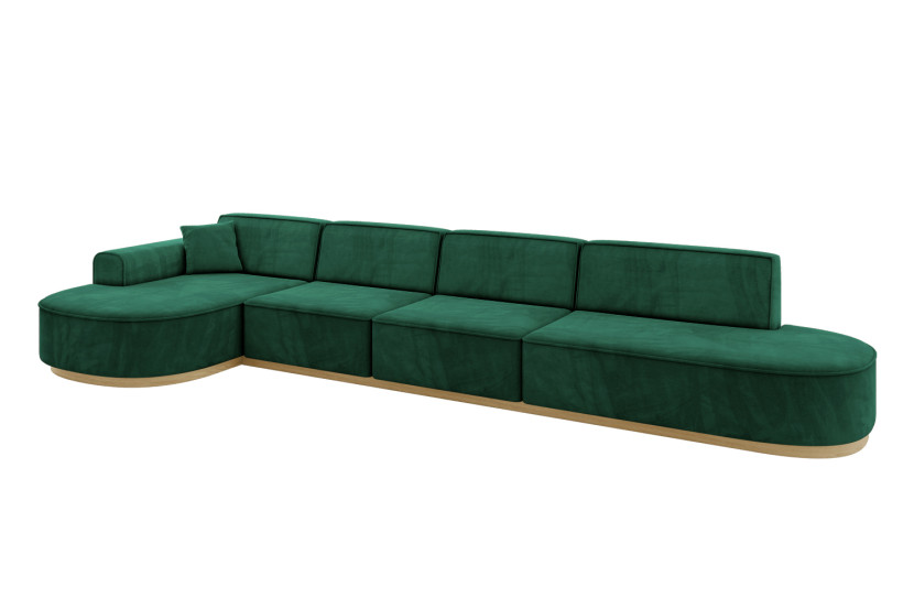 Narożnik lewostronne bez funkcji spania MARI-L3-v2 413x171x83 cm Zielony 729439