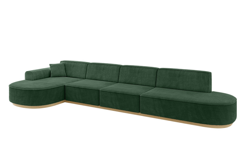 Narożnik lewostronne bez funkcji spania MARI-L3-v2 413x171x83 cm Zielony 729324
