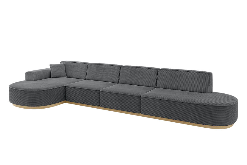 Narożnik lewostronne bez funkcji spania MARI-L3-v2 413x171x83cm Ciemnoszary 729484