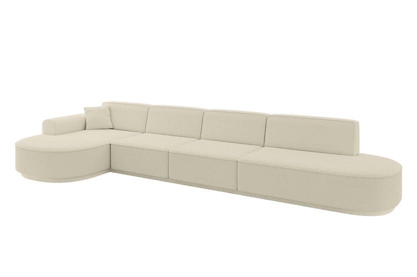 Narożnik lewostronne bez funkcji spania MARI-L3-v3 413x171x83 cm Beżowy 769466