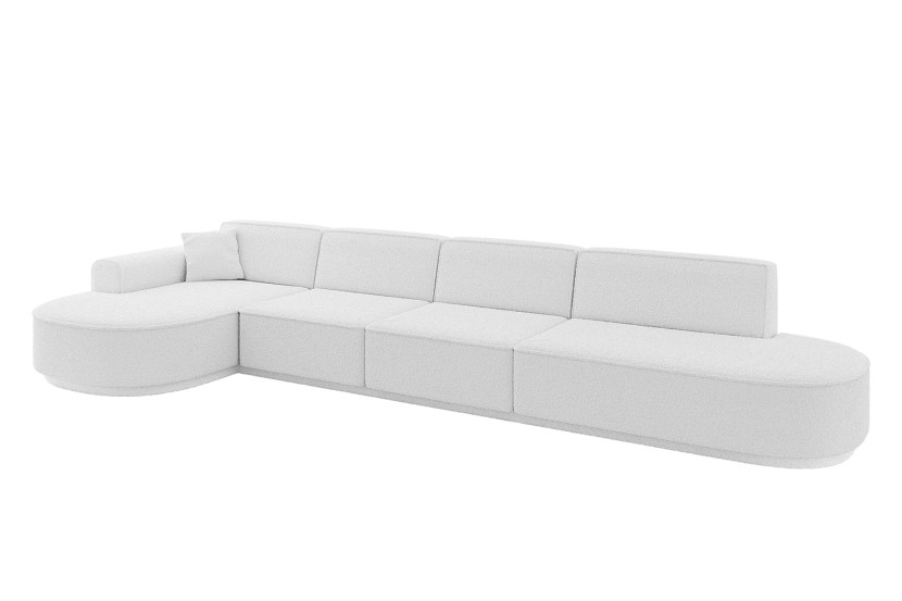 Narożnik lewostronne bez funkcji spania MARI-L3-v3 413x171x83 cm Biały 769446