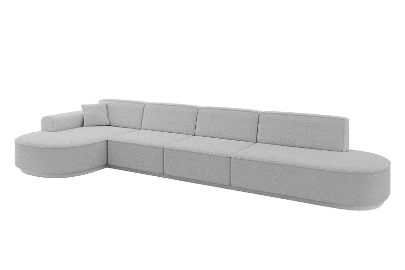 Narożnik lewostronne bez funkcji spania MARI-L3-v3 413x171x83 cm Jasnoszary 769506
