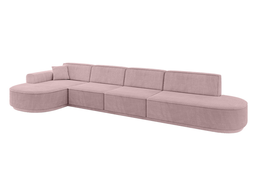 Narożnik lewostronne bez funkcji spania MARI-L3-v3 413x171x83 cm Różowy 769472