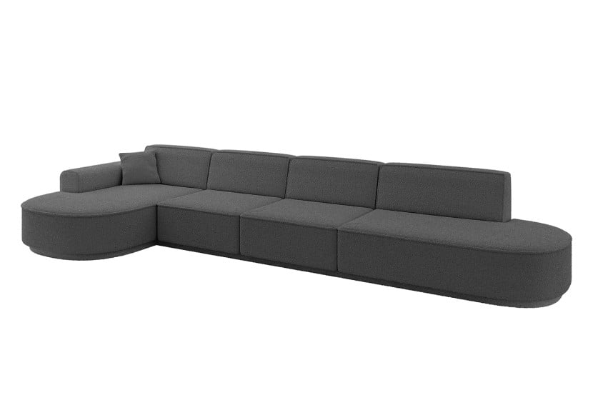 Narożnik lewostronne bez funkcji spania MARI-L3-v3 413x171x83 cm Szary 769445