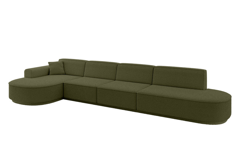 Narożnik lewostronne bez funkcji spania MARI-L3-v3 413x171x83 cm Zielony 769452