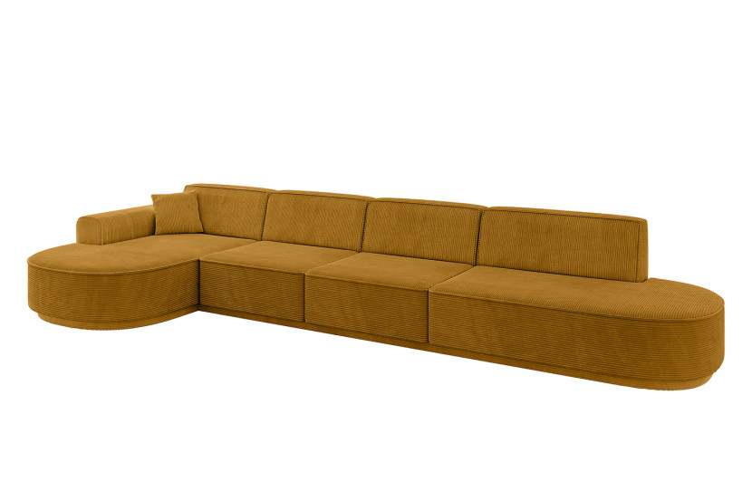 Narożnik lewostronne bez funkcji spania MARI-L3-v3 413x171x83 cm Żółty 769429