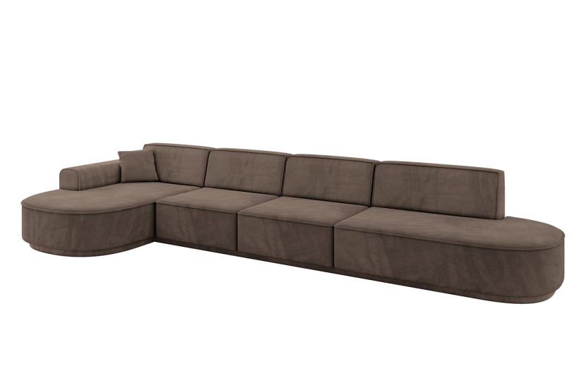 Narożnik lewostronne bez funkcji spania MARI-L3-v3 413x171x83cm Brązowy 769473