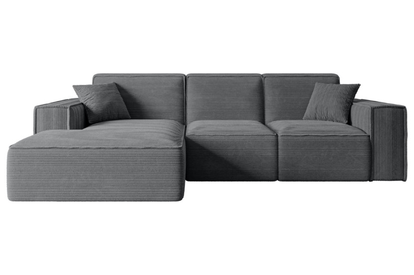 Narożnik lewostronne bez funkcji spania SERRA-L 266x169x80 cm Ciemny szary 524507