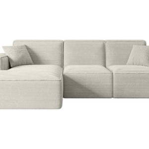 Narożnik lewostronne bez funkcji spania SERRA-L – 266x169x80 cm Kremowy 524483 Narożnik lewostronne bez funkcji spania SERRA-L – 266x169x80 cm Kremowy 524483