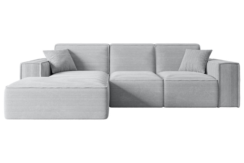 Narożnik lewostronne bez funkcji spania SERRA-L - 266x169x80 cm Szary 524503