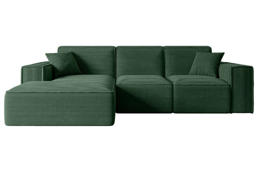 Narożnik lewostronne bez funkcji spania SERRA-L - 266x169x80 cm Zielony 524480