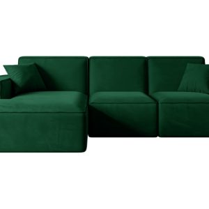 Narożnik lewostronne bez funkcji spania SERRA-L – 266x169x80 cm Zielony 524515 Narożnik lewostronne bez funkcji spania SERRA-L – 266x169x80 cm Zielony 524515