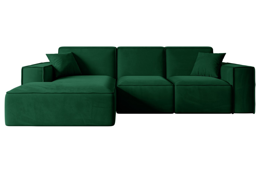 Narożnik lewostronne bez funkcji spania SERRA-L - 266x169x80 cm Zielony 524515