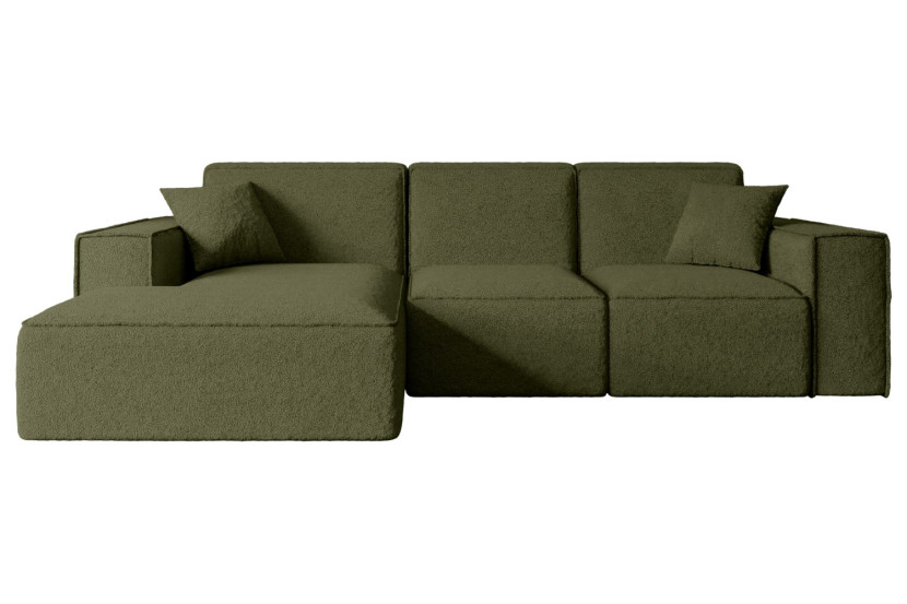 Narożnik lewostronne bez funkcji spania SERRA-L - 266x169x80 cm Zielony 524466