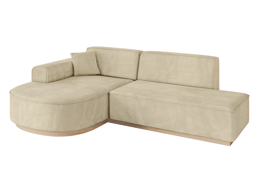 Narożnik lewostronny bez funkcji spania ARRIO-L1 - 243x171x83 Beżowy 781848