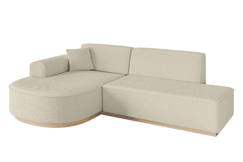 Narożnik lewostronny bez funkcji spania ARRIO-L1 - 243x171x83 Beżowy 786168