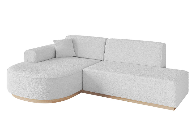 Narożnik lewostronny bez funkcji spania ARRIO-L1 - 243x171x83 cm Biały 786170