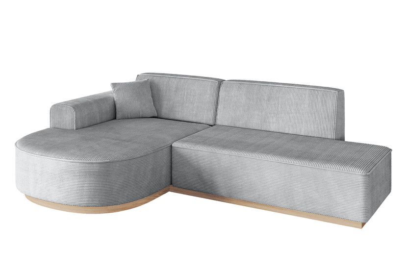 Narożnik lewostronny bez funkcji spania ARRIO-L1 - 243x171x83 cm Szary 781855