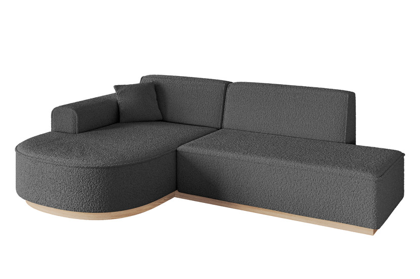 Narożnik lewostronny bez funkcji spania ARRIO-L1 - 243x171x83 cm Szary 786164