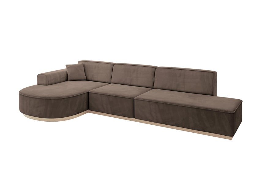 Narożnik lewostronny bez funkcji spania ARRIO-L2 - 328x171x83 Brązowy 803987
