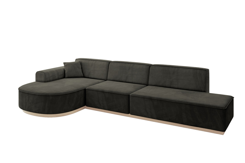 Narożnik lewostronny bez funkcji spania ARRIO-L2 - 328x171x83 Czarny 803783
