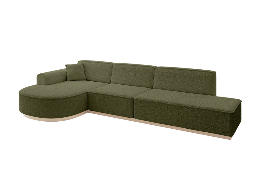 Narożnik lewostronny bez funkcji spania ARRIO-L2 - 328x171x83 Zielony 804011