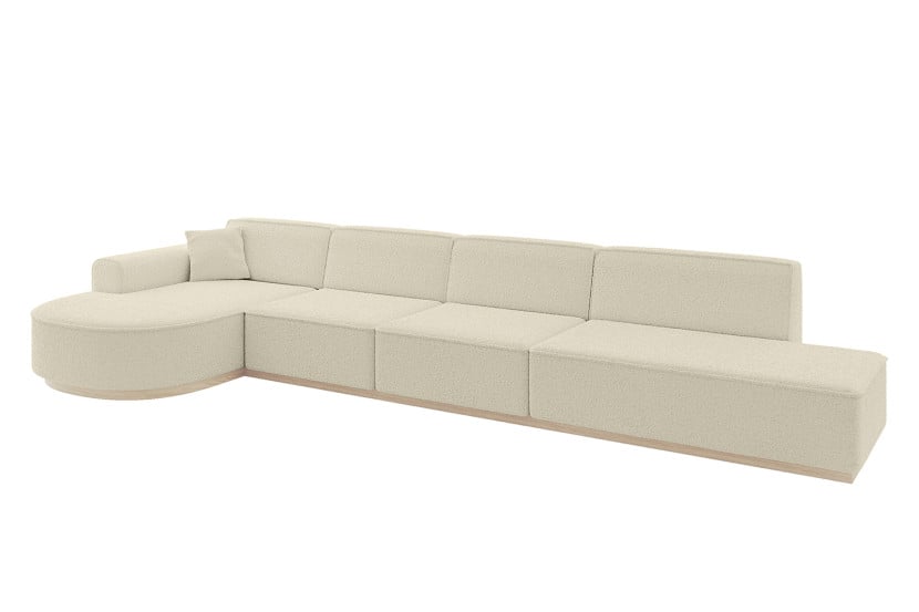 Narożnik lewostronny bez funkcji spania ARRIO-L3 - 413x171x83 Beżowy 803949
