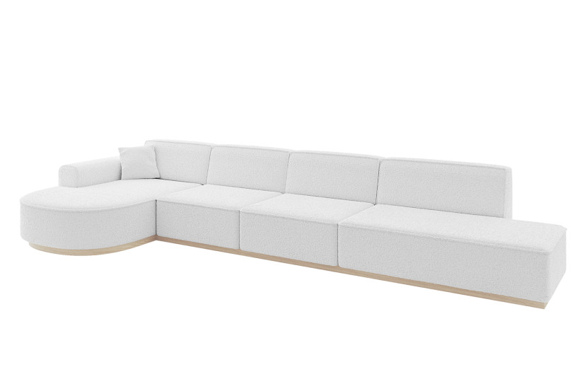 Narożnik lewostronny bez funkcji spania ARRIO-L3 - 413x171x83 Biały 803971