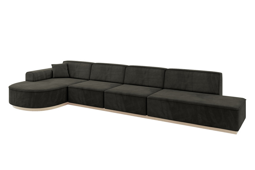 Narożnik lewostronny bez funkcji spania ARRIO-L3 - 413x171x83 Czarny 803996