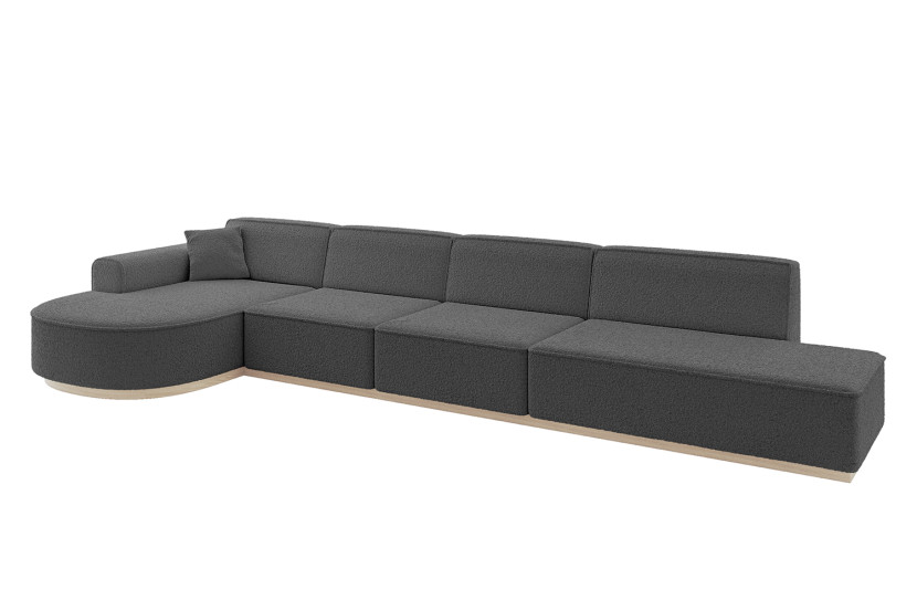 Narożnik lewostronny bez funkcji spania ARRIO-L3 - 413x171x83 Szary 804035