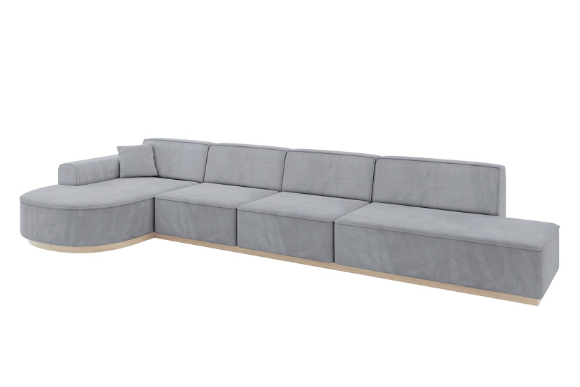 Narożnik lewostronny bez funkcji spania ARRIO-L3 - 413x171x83 Szary 804021