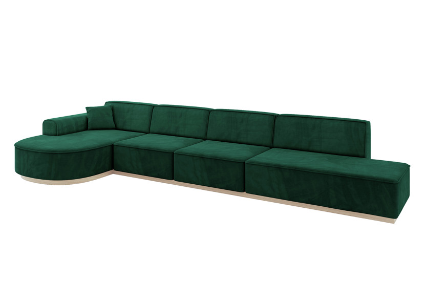 Narożnik lewostronny bez funkcji spania ARRIO-L3 - 413x171x83 Zielony 803965