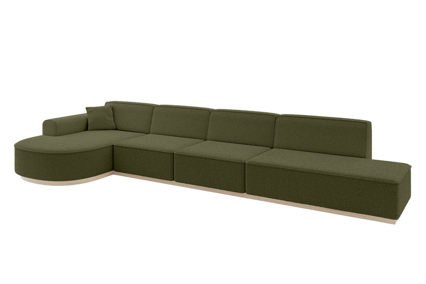 Narożnik lewostronny bez funkcji spania ARRIO-L3 - 413x171x83 Zielony 803782