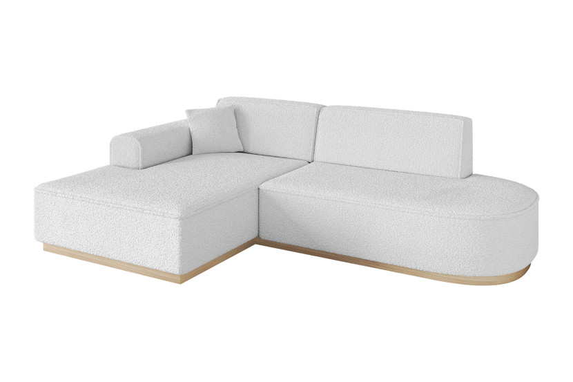 Narożnik lewostronny bez funkcji spania IREA-L1 232x165x80 cm Biały 753478