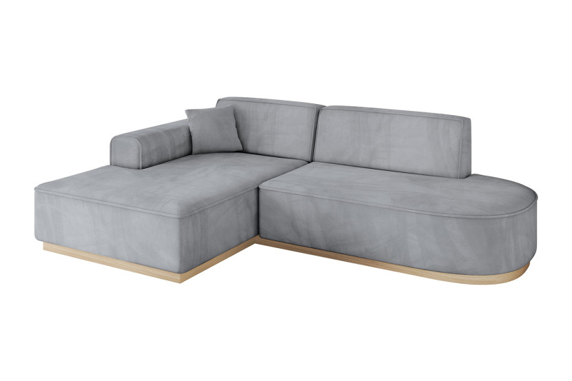Narożnik lewostronny bez funkcji spania IREA-L1 232x165x80 cm Szary 753302