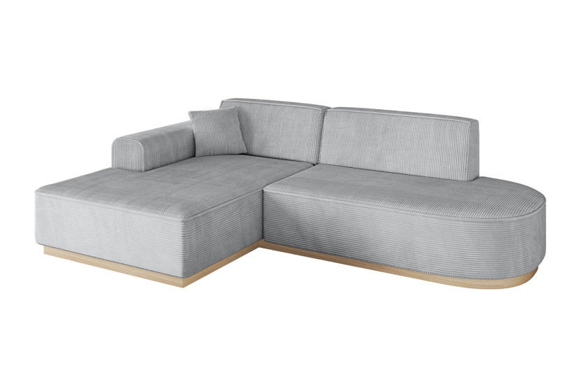 Narożnik lewostronny bez funkcji spania IREA-L1 232x165x80 cm Szary 753279