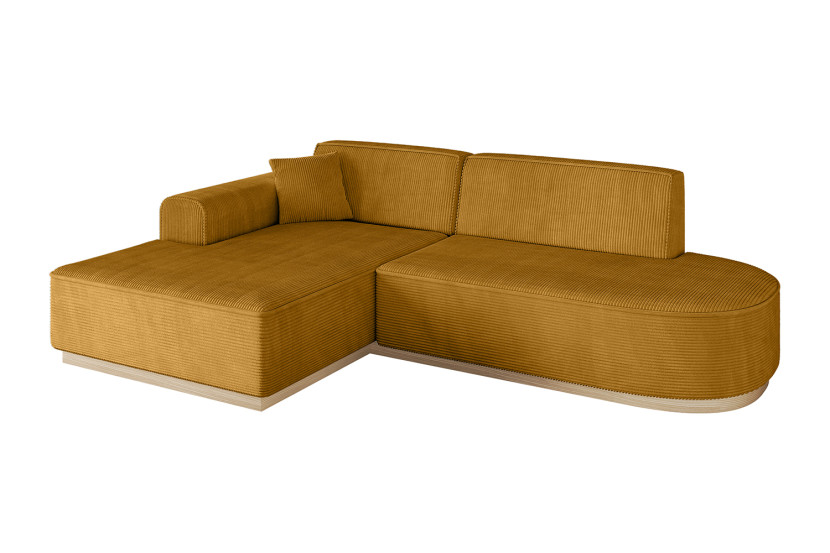 Narożnik lewostronny bez funkcji spania IREA-L1 232x165x80 cm Żółty 753323