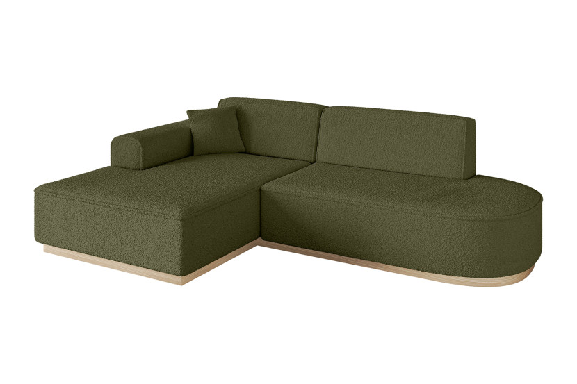 Narożnik lewostronny bez funkcji spania IREA-L1 232x165x80 Zielony 753420
